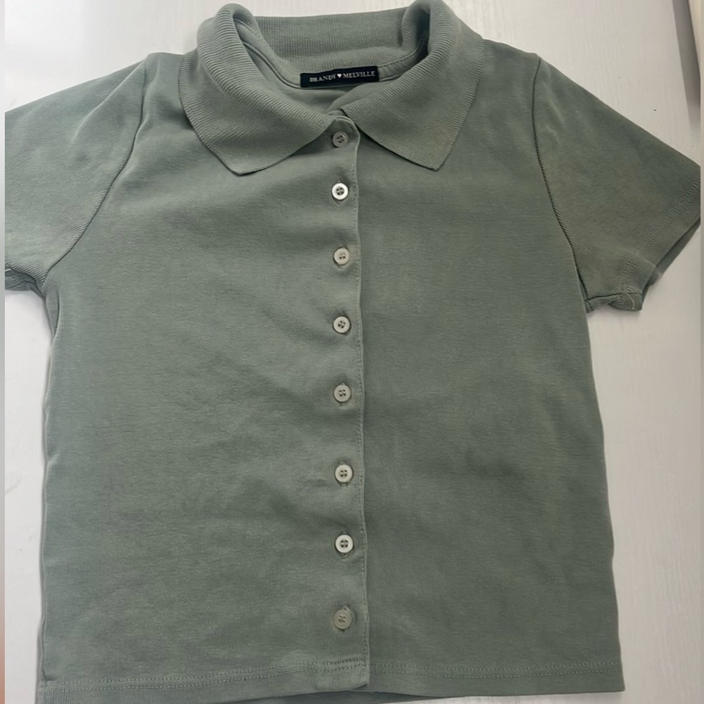 Brandy Melville Cropped Polo Shirt